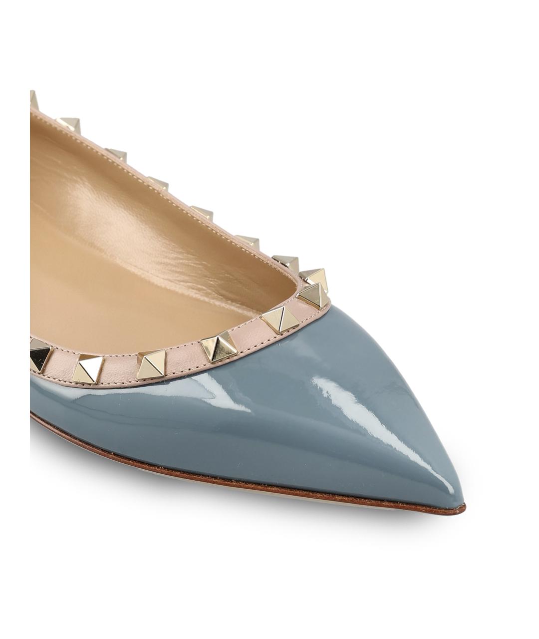 VALENTINO Голубые балетки из лакированной кожи, фото 4