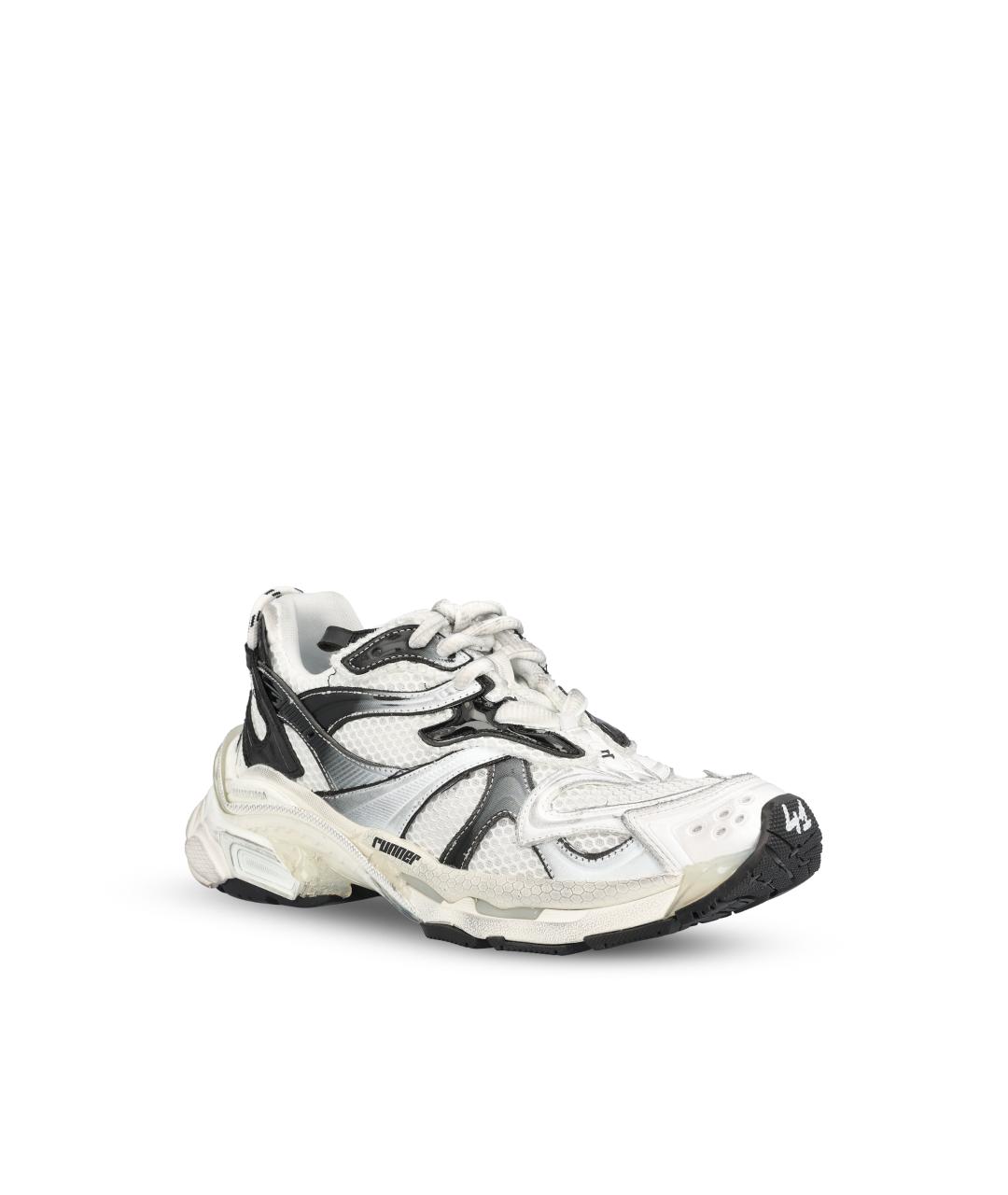 BALENCIAGA Белые синтетические низкие кроссовки / кеды, фото 2
