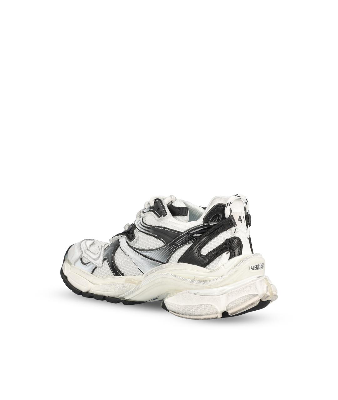 BALENCIAGA Белые синтетические низкие кроссовки / кеды, фото 3