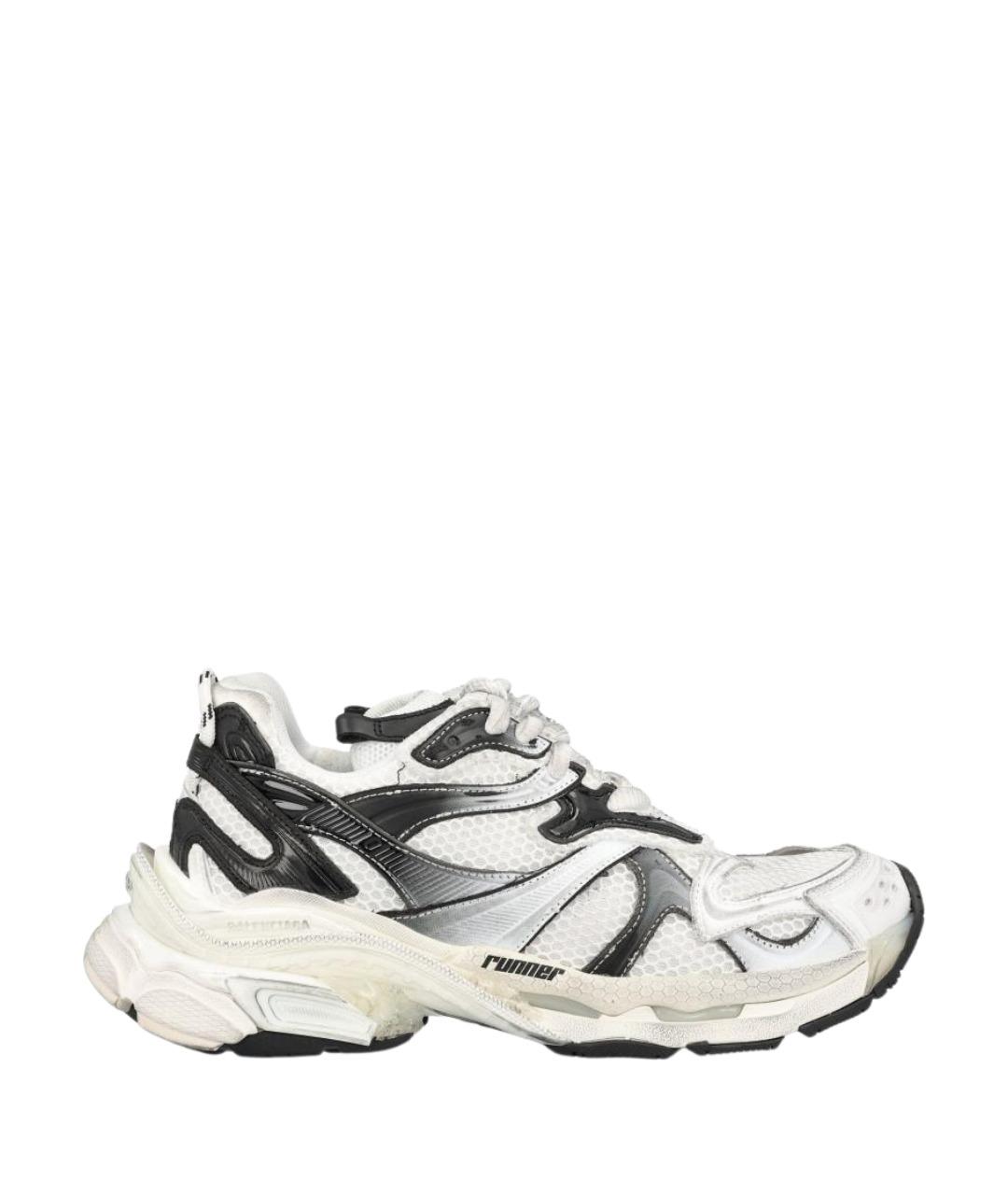 BALENCIAGA Белые синтетические низкие кроссовки / кеды, фото 1