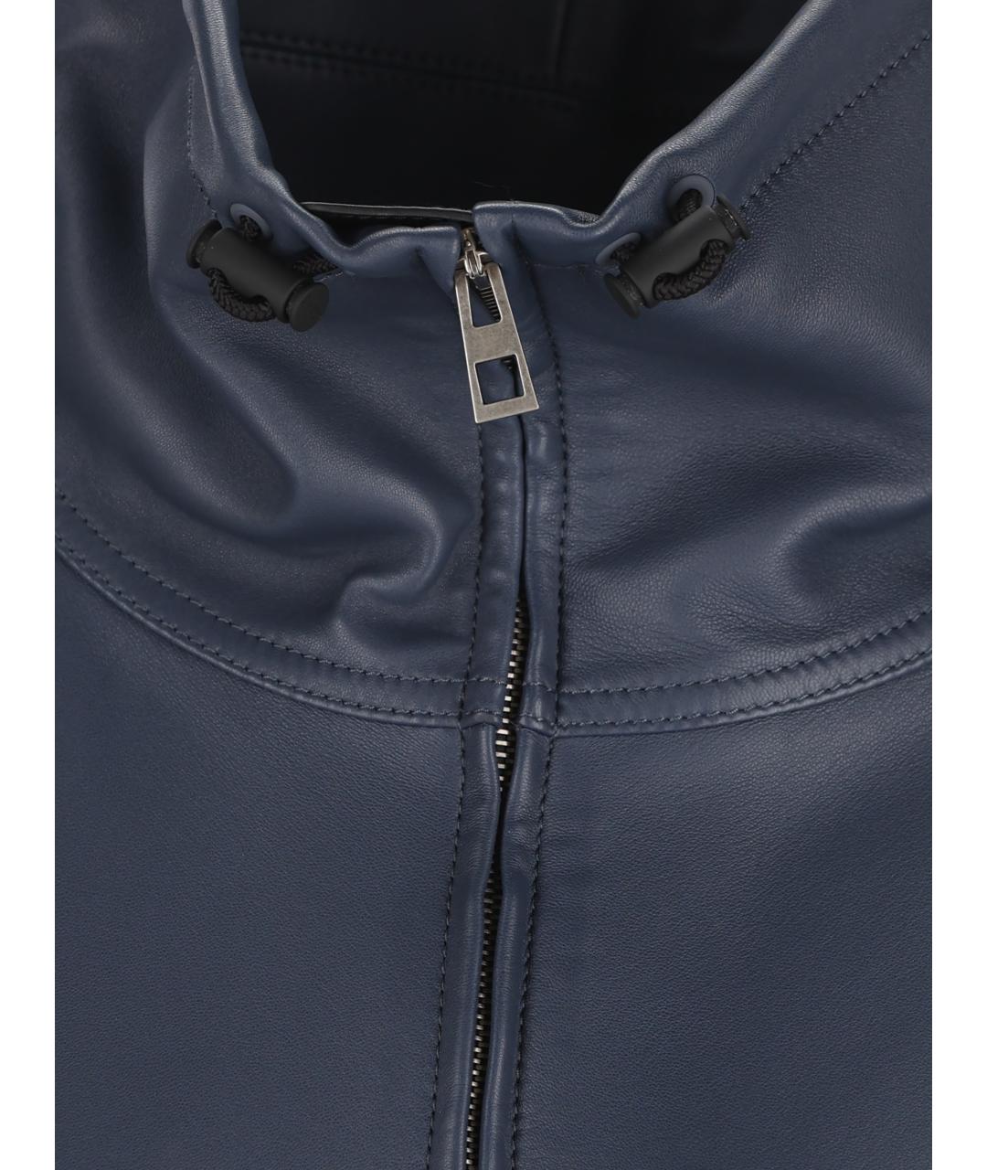 LOEWE Синяя кожаная куртка, фото 3