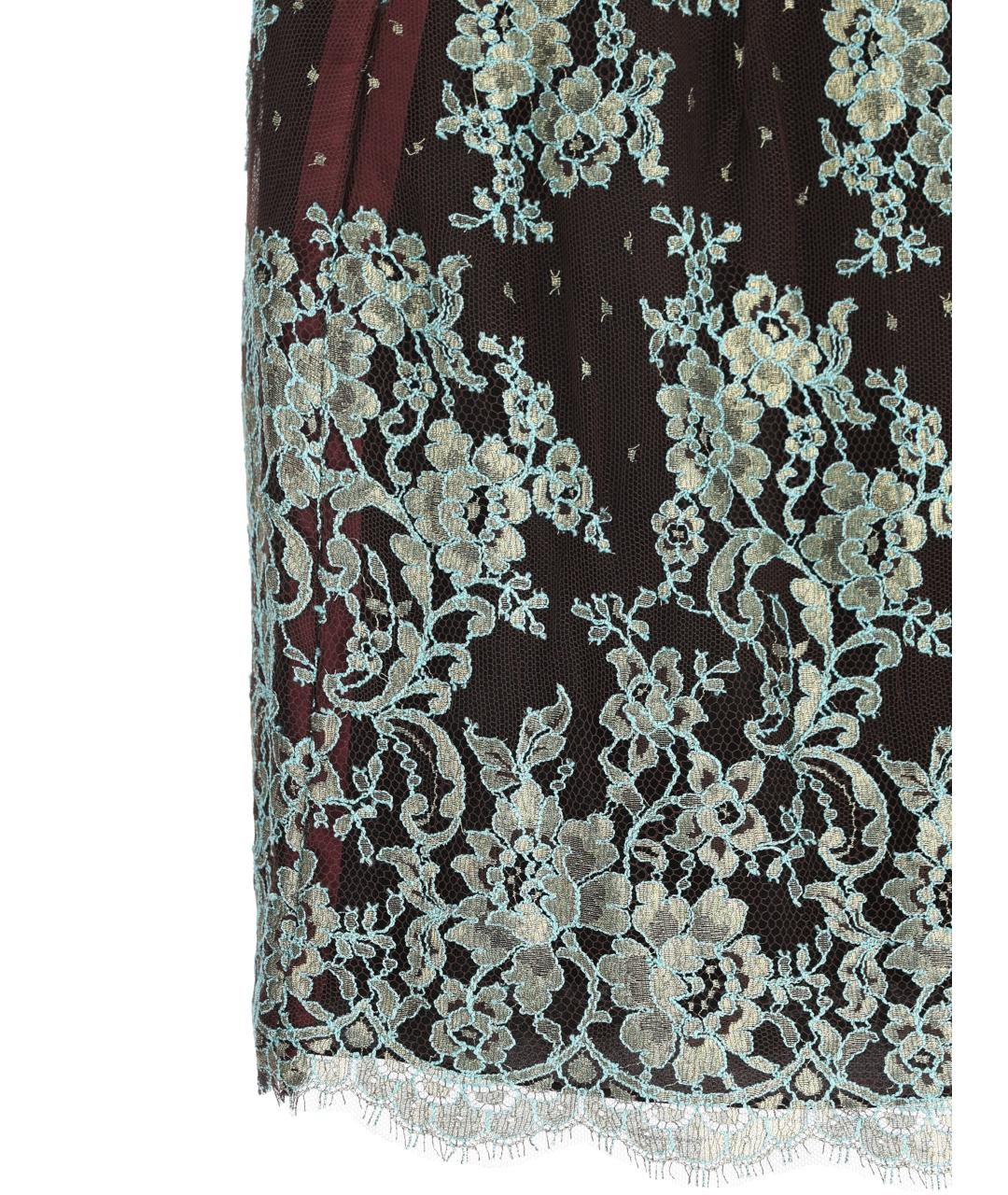VALENTINO Коричневая вискозная юбка мини, фото 4