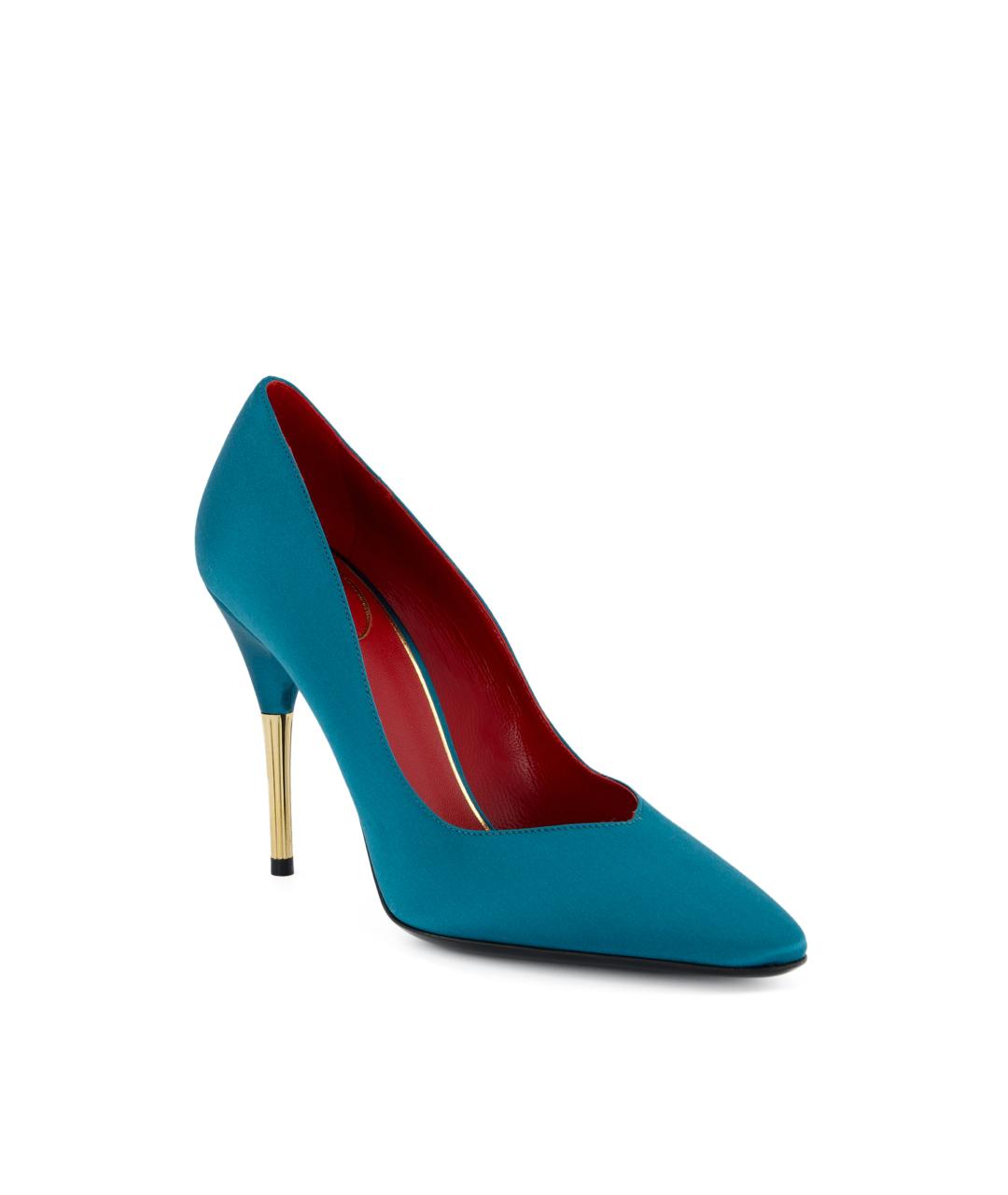 VALENTINO Бирюзовые текстильные туфли, фото 2