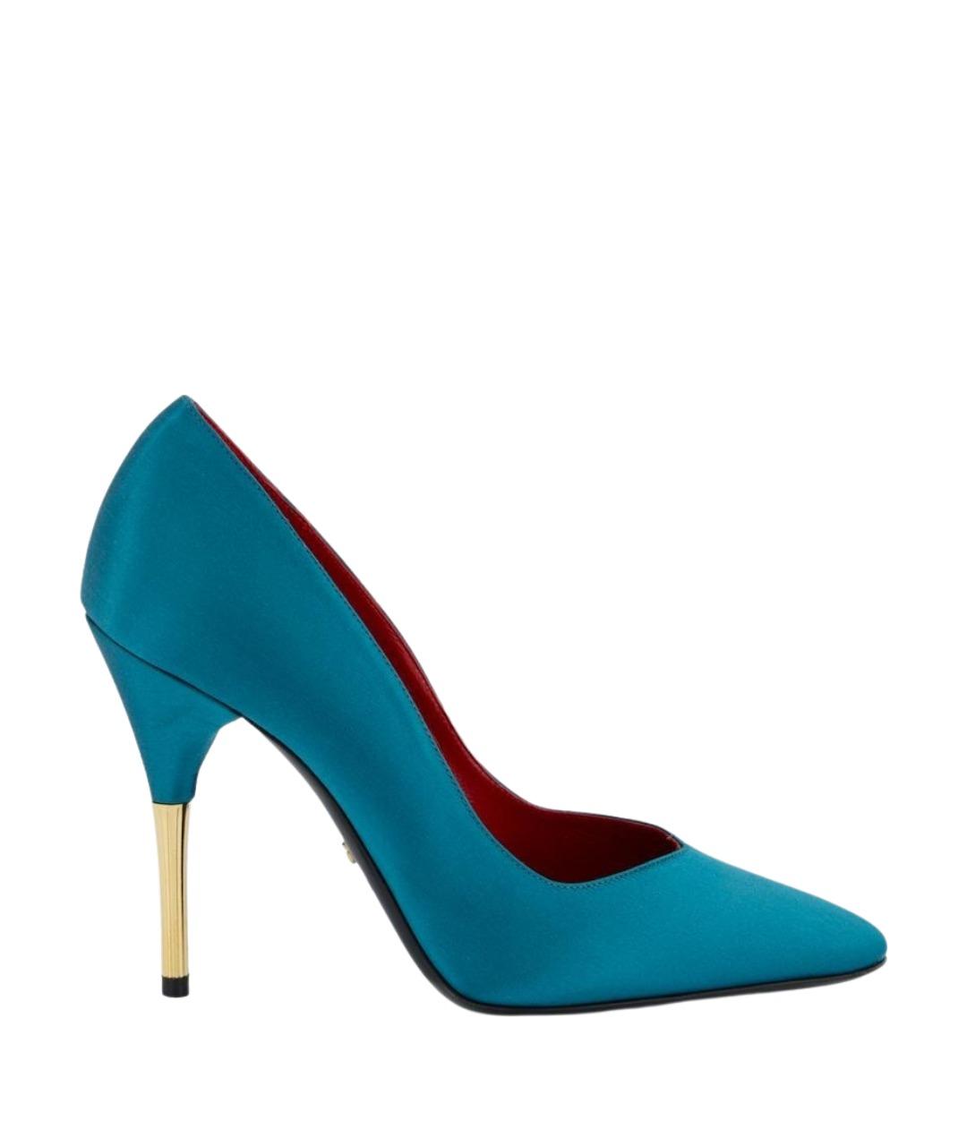 VALENTINO Бирюзовые текстильные туфли, фото 1