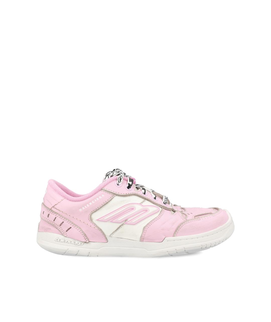 BALENCIAGA Розовые кожаные кроссовки, фото 5