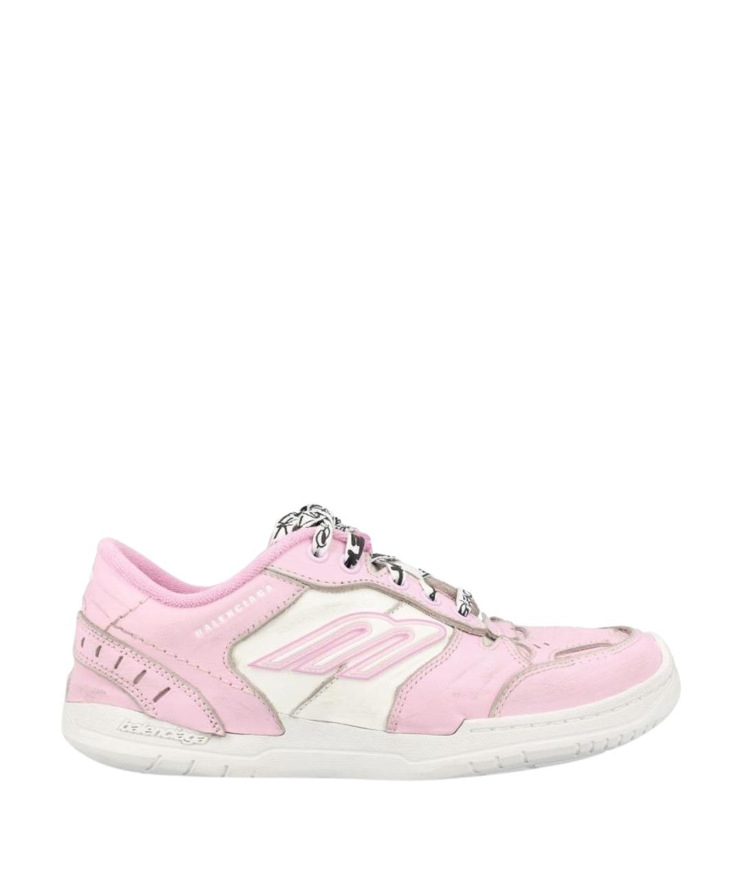 BALENCIAGA Розовые кожаные кроссовки, фото 1