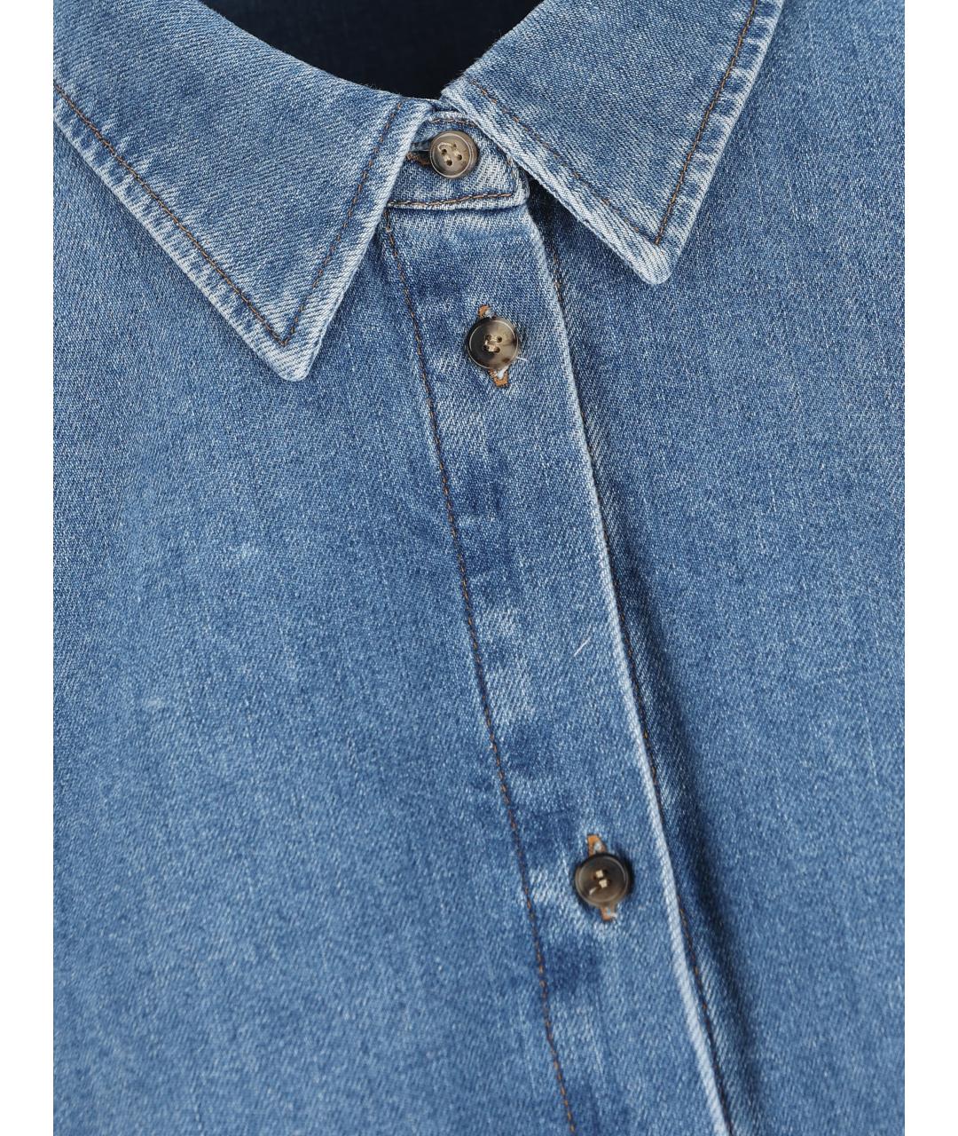 LOEWE Голубая хлопковая рубашка, фото 3