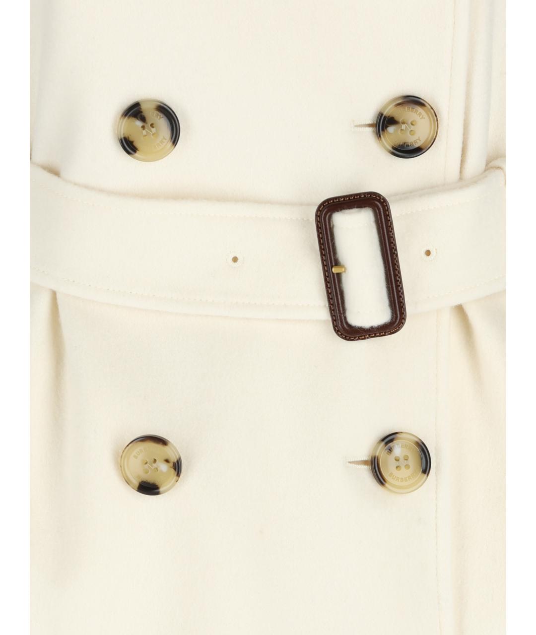 BURBERRY Белое кашемировое пальто, фото 3
