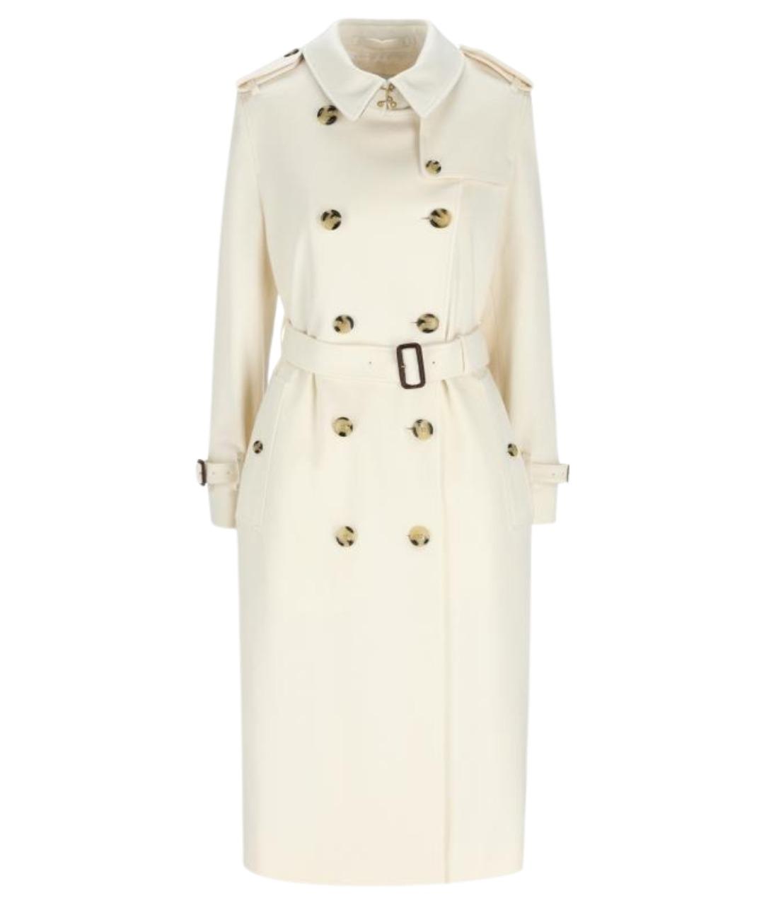 BURBERRY Белое кашемировое пальто, фото 1
