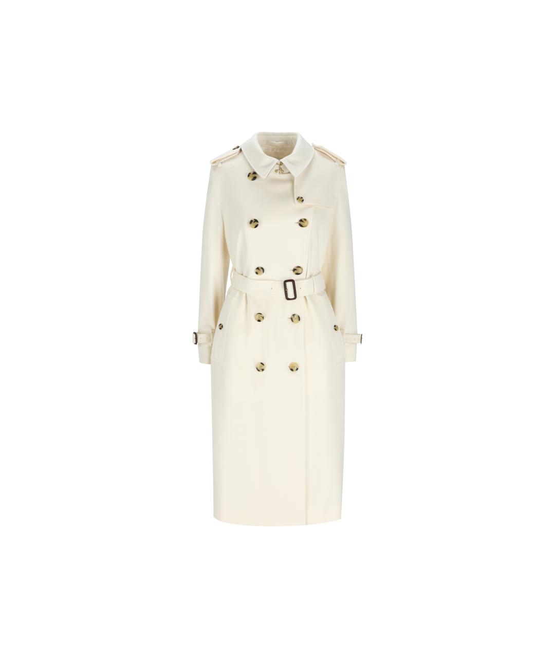BURBERRY Белое кашемировое пальто, фото 5