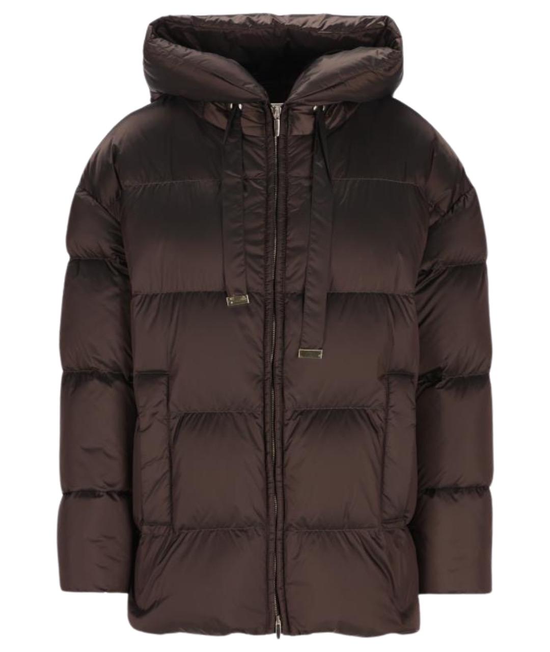 MAX MARA Коричневое полиамидовое пальто, фото 1