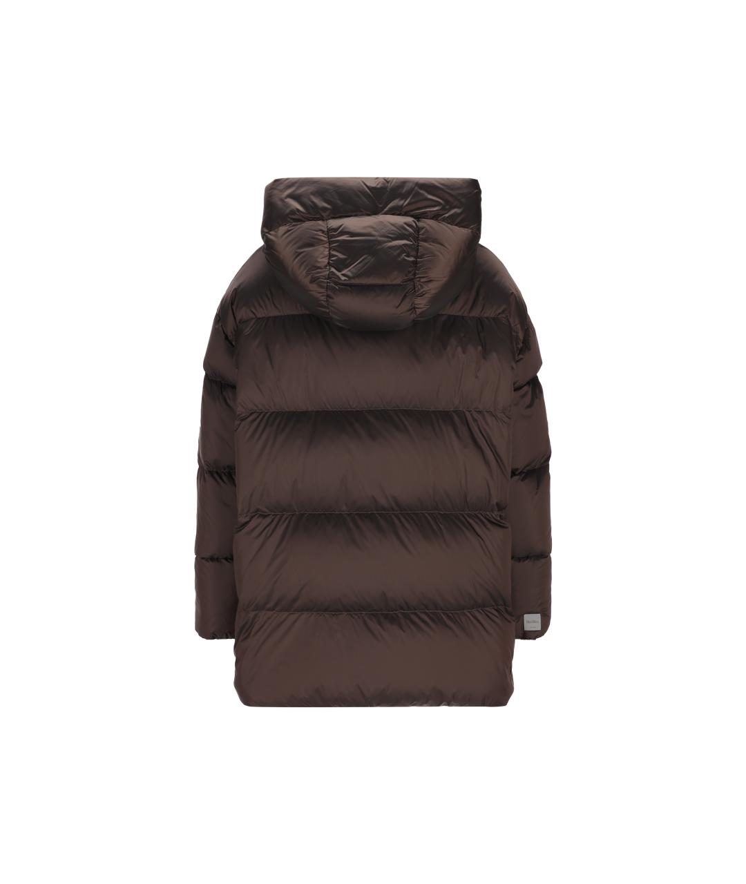 MAX MARA Коричневое полиамидовое пальто, фото 2