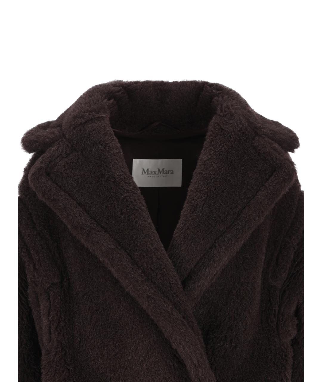 MAX MARA Коричневое шерстяное пальто, фото 4