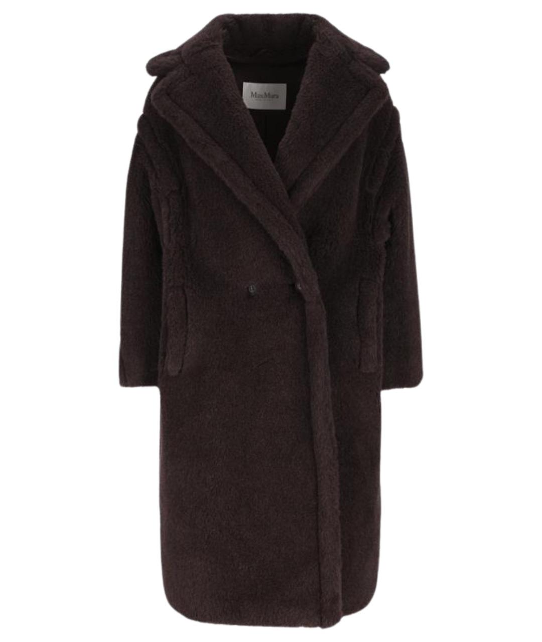 MAX MARA Коричневое шерстяное пальто, фото 1