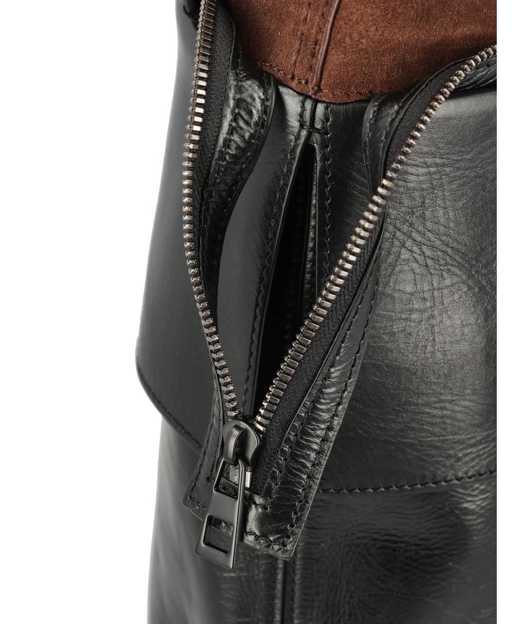 LOEWE Черная кожаная сумка тоут, фото 5