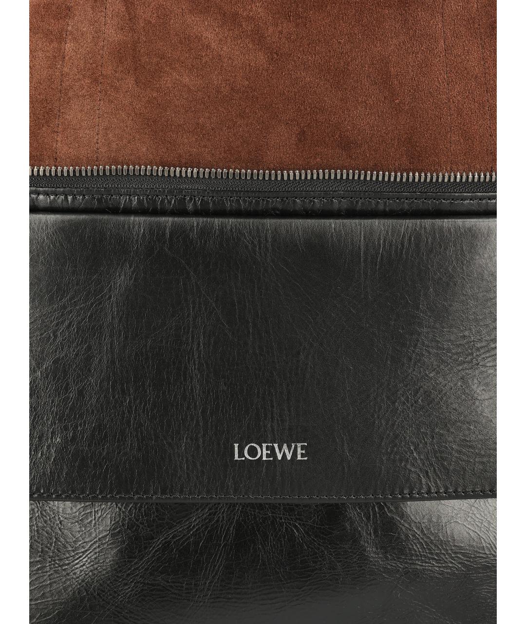LOEWE Черная кожаная сумка тоут, фото 4
