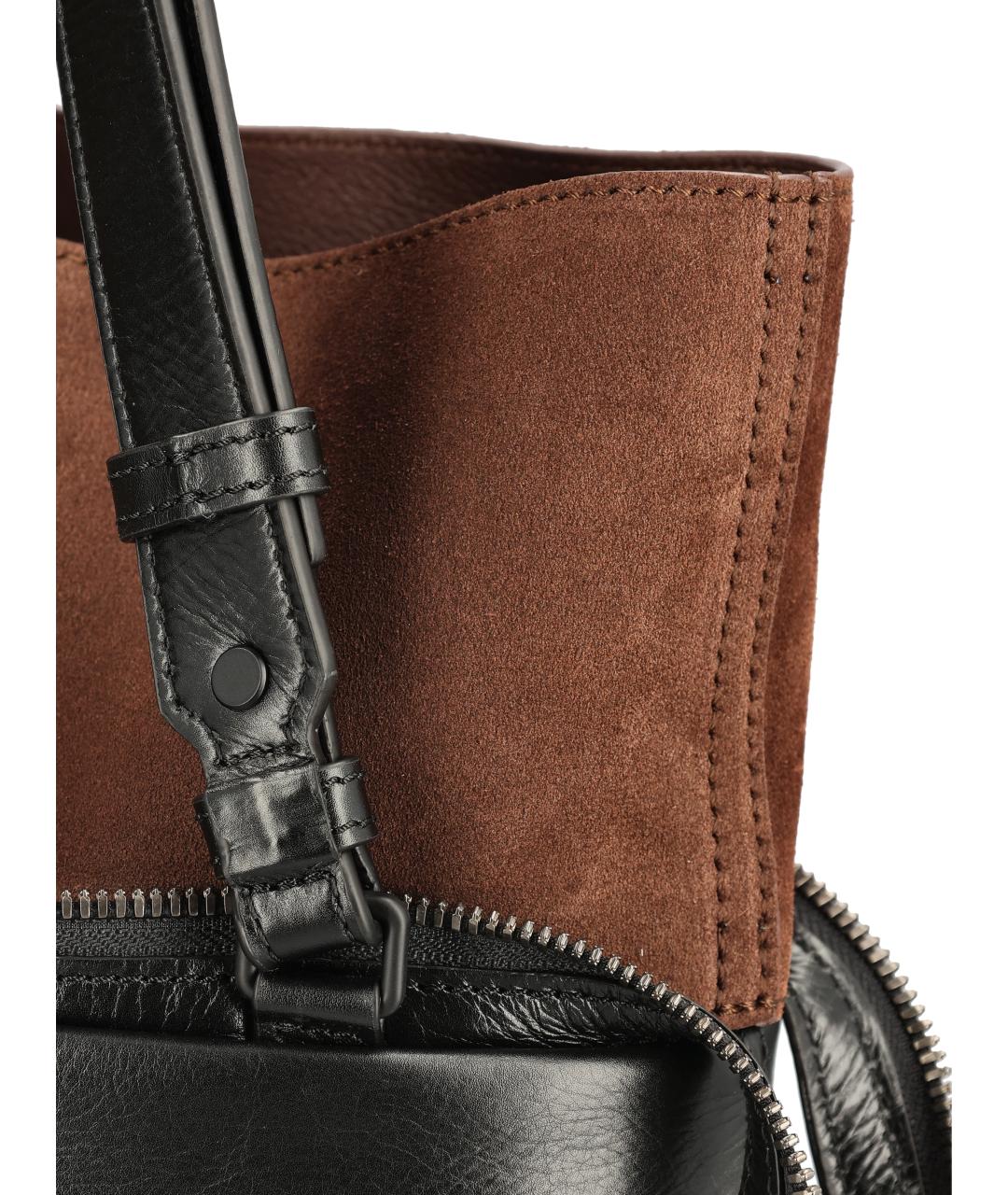 LOEWE Черная кожаная сумка тоут, фото 6
