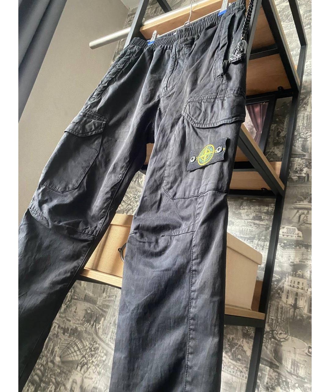 STONE ISLAND Антрацитовые повседневные брюки, фото 2