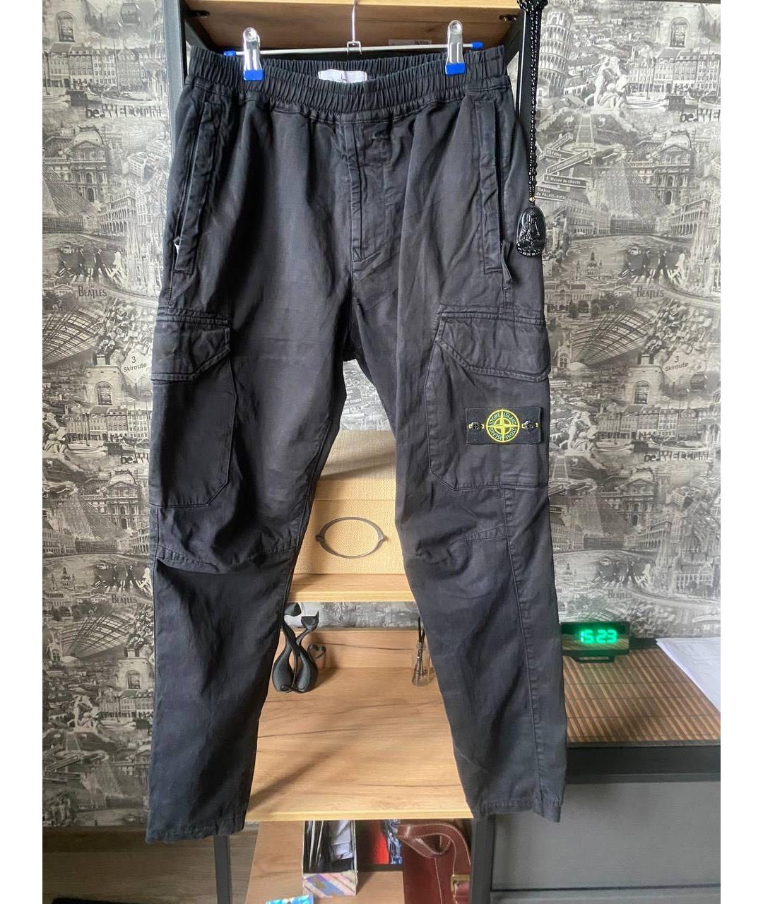 STONE ISLAND Антрацитовые повседневные брюки, фото 7