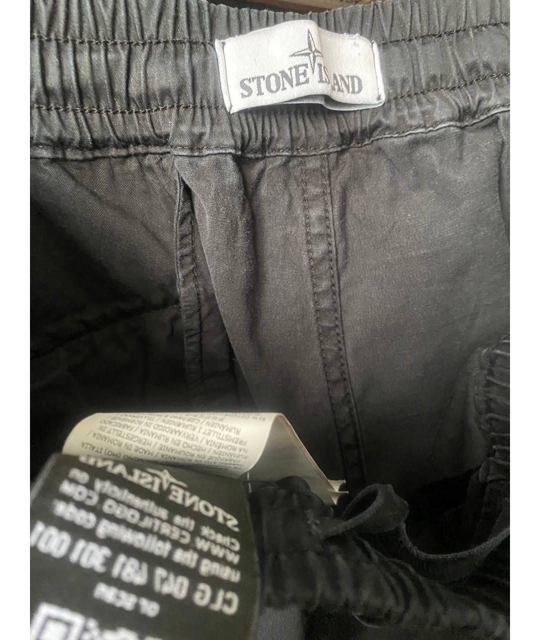 STONE ISLAND Антрацитовые повседневные брюки, фото 6