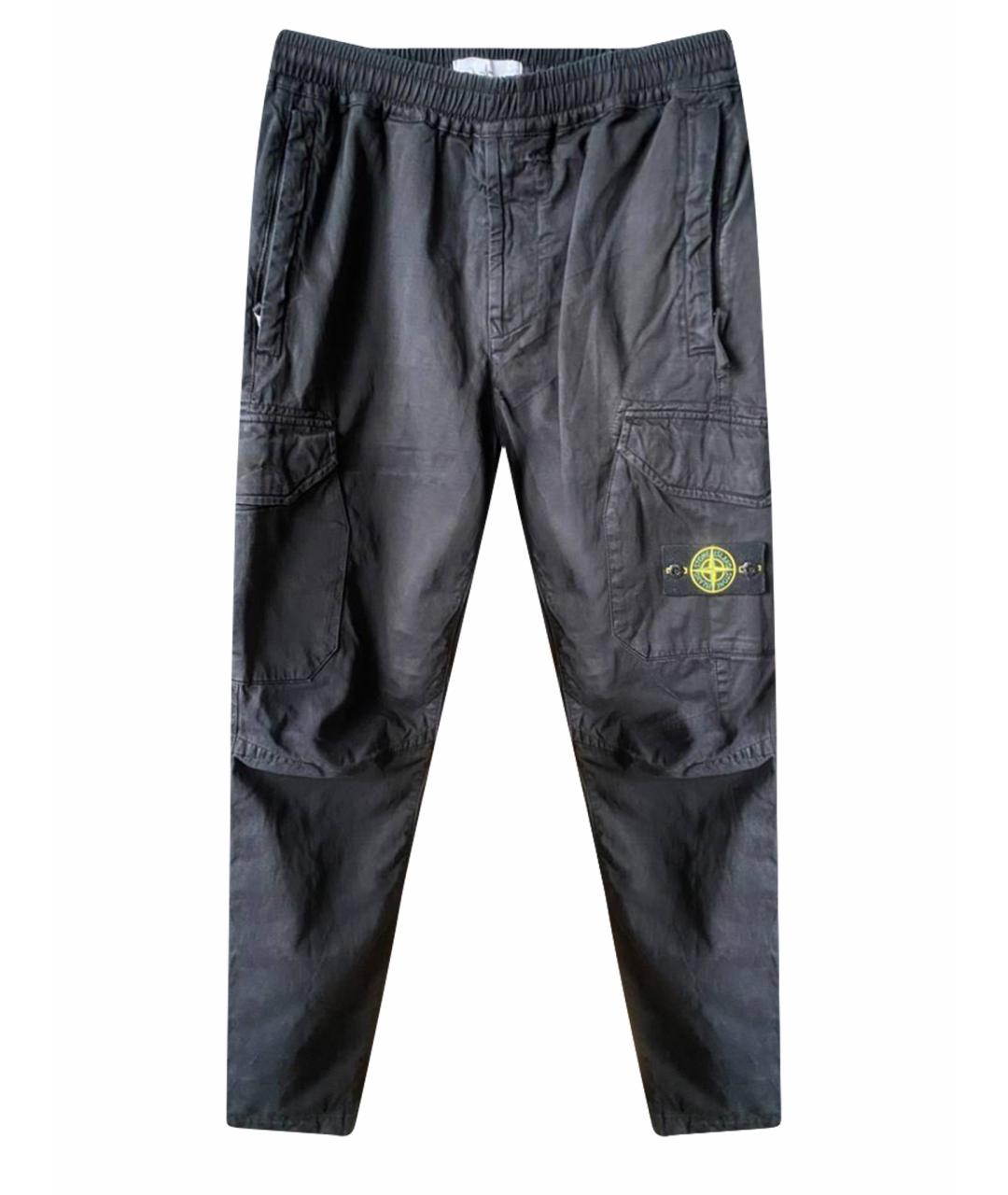 STONE ISLAND Антрацитовые повседневные брюки, фото 1