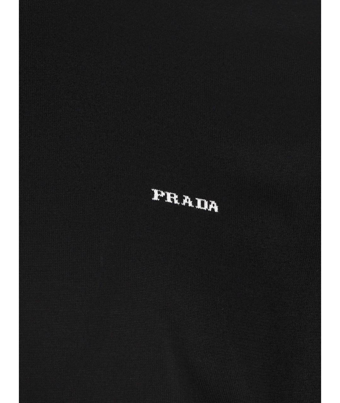 PRADA Черный хлопковый джемпер / свитер, фото 3
