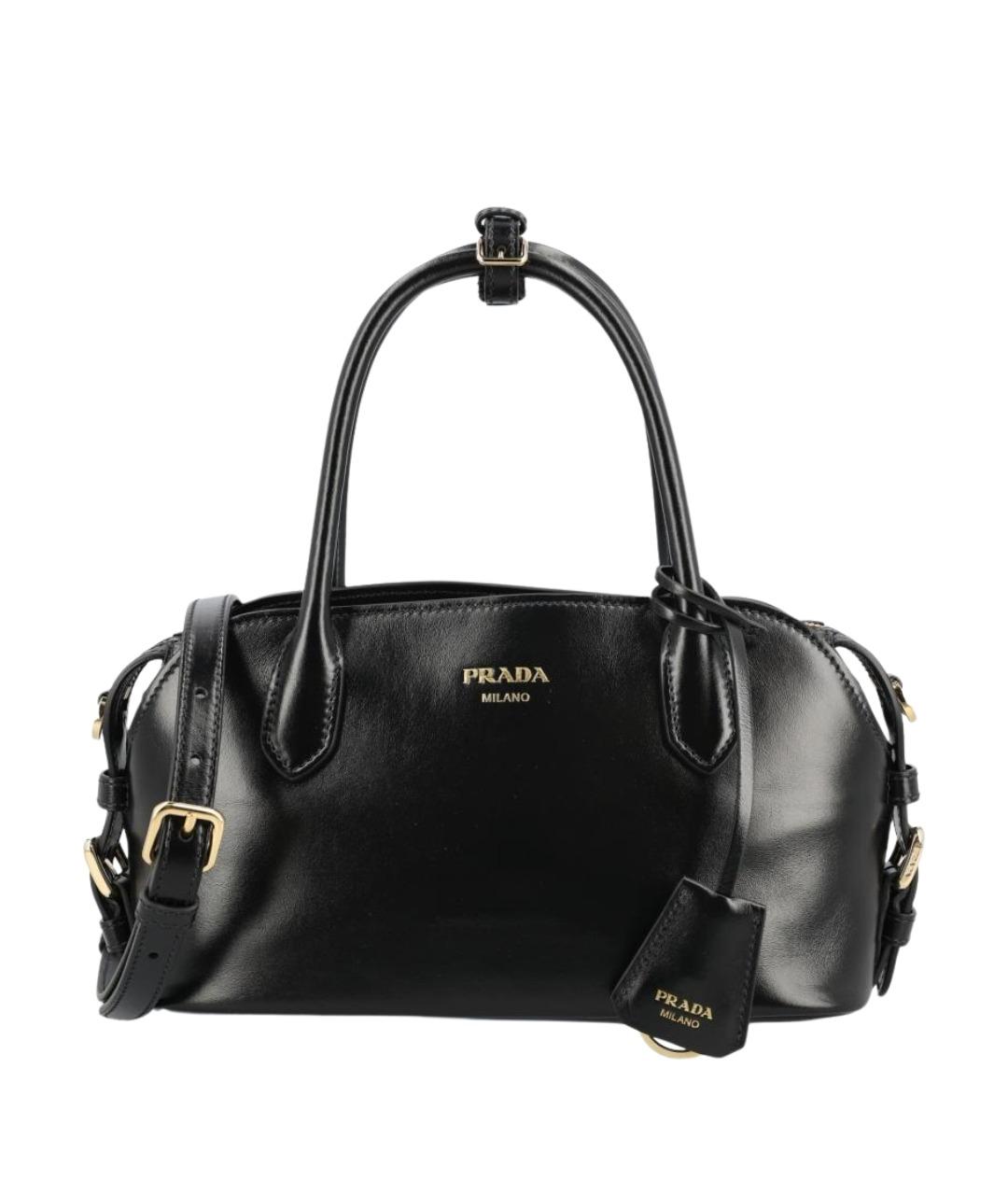 PRADA Черная кожаная сумка тоут, фото 1
