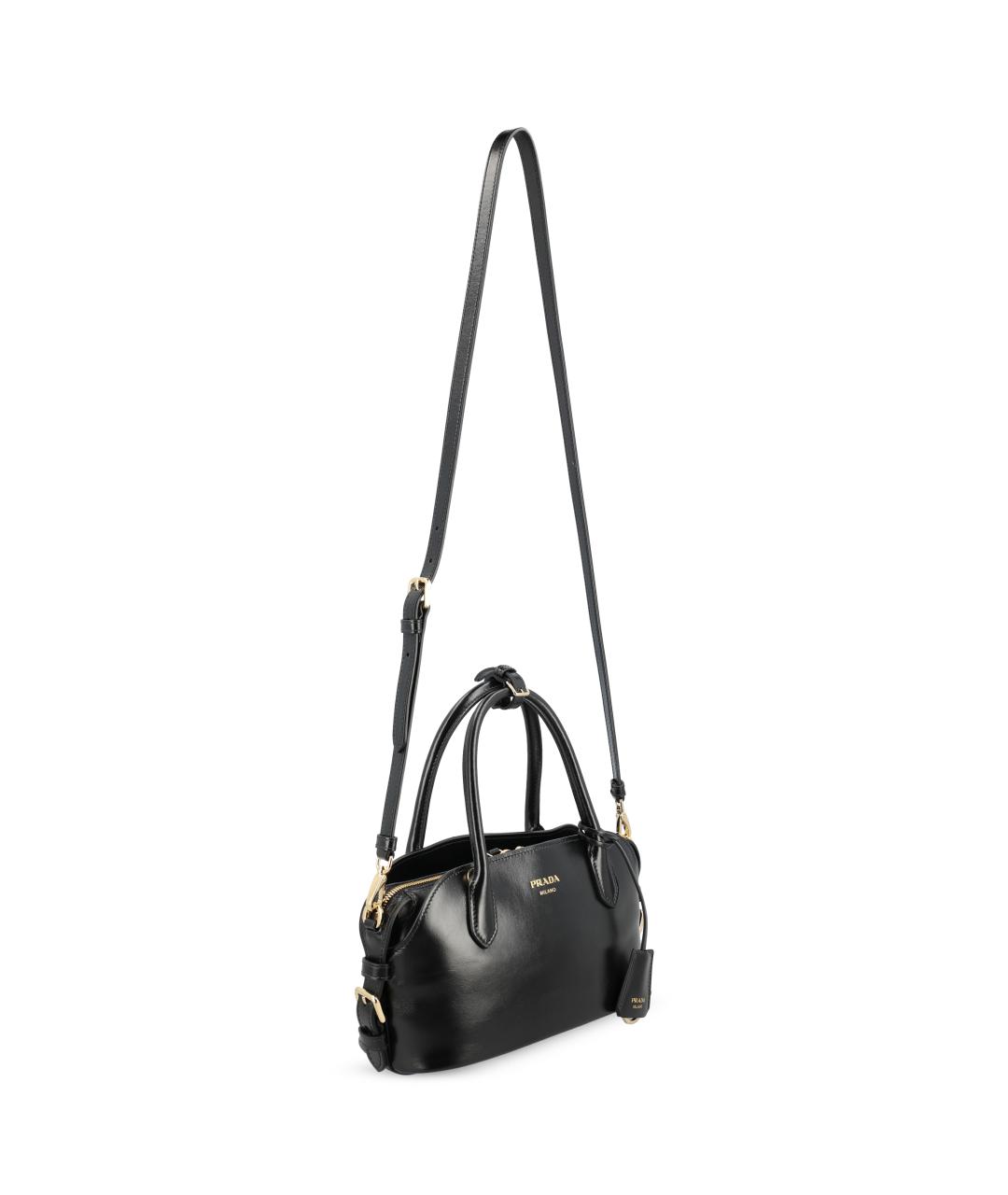 PRADA Черная кожаная сумка тоут, фото 3