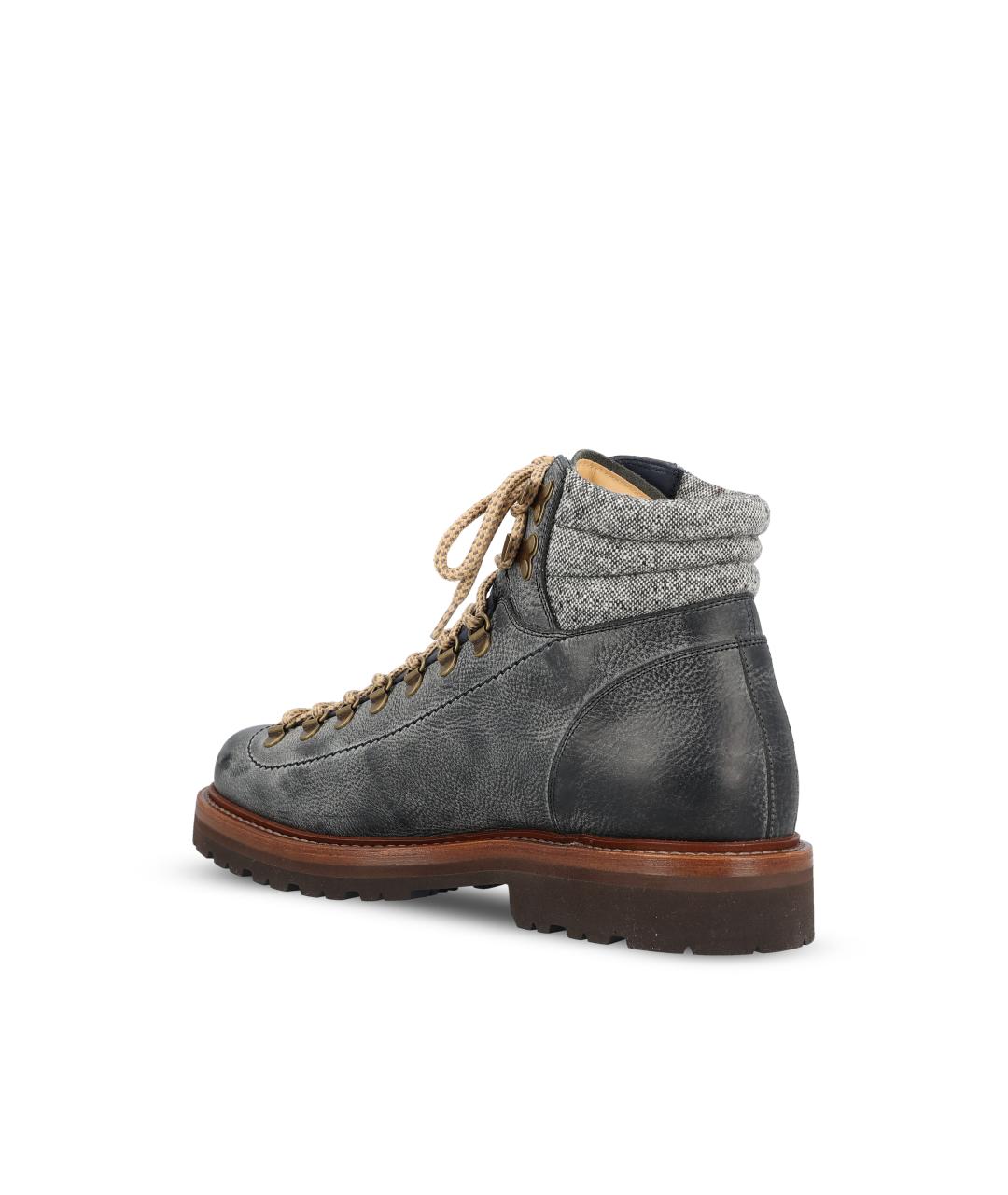 BRUNELLO CUCINELLI Мульти кожаные низкие ботинки, фото 3