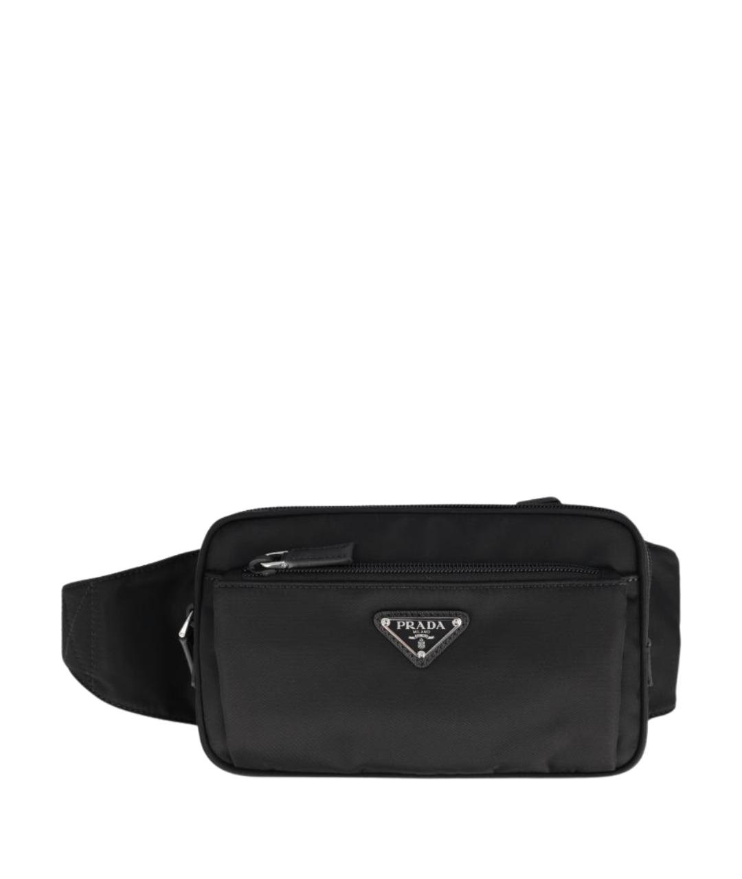 PRADA Черная нейлоновая поясная сумка, фото 1