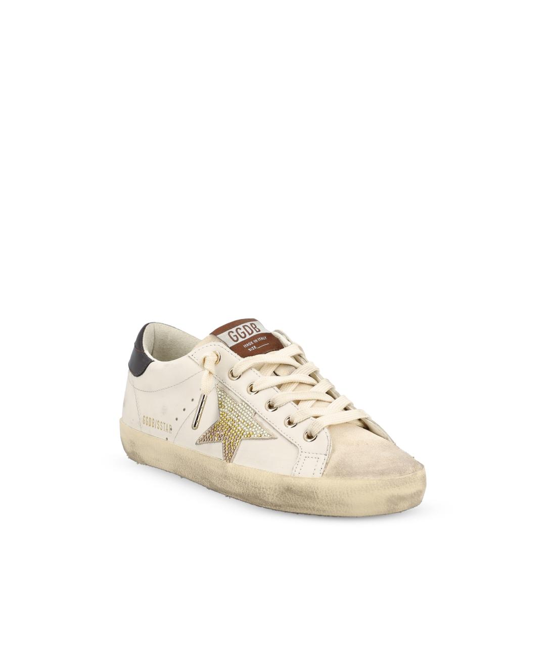GOLDEN GOOSE Белые кожаные кеды, фото 2