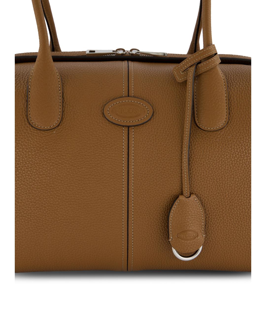 TOD'S Коричневая кожаная сумка тоут, фото 4