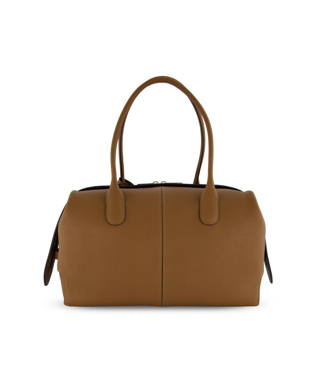 TOD'S Коричневая кожаная сумка тоут, фото 2