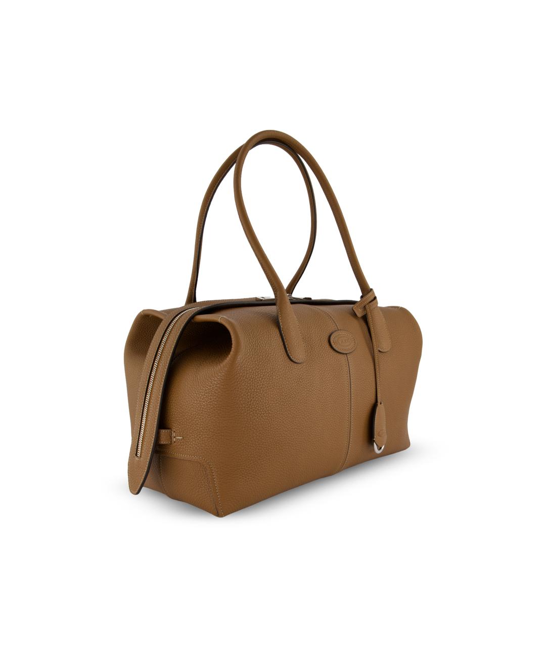 TOD'S Коричневая кожаная сумка тоут, фото 3