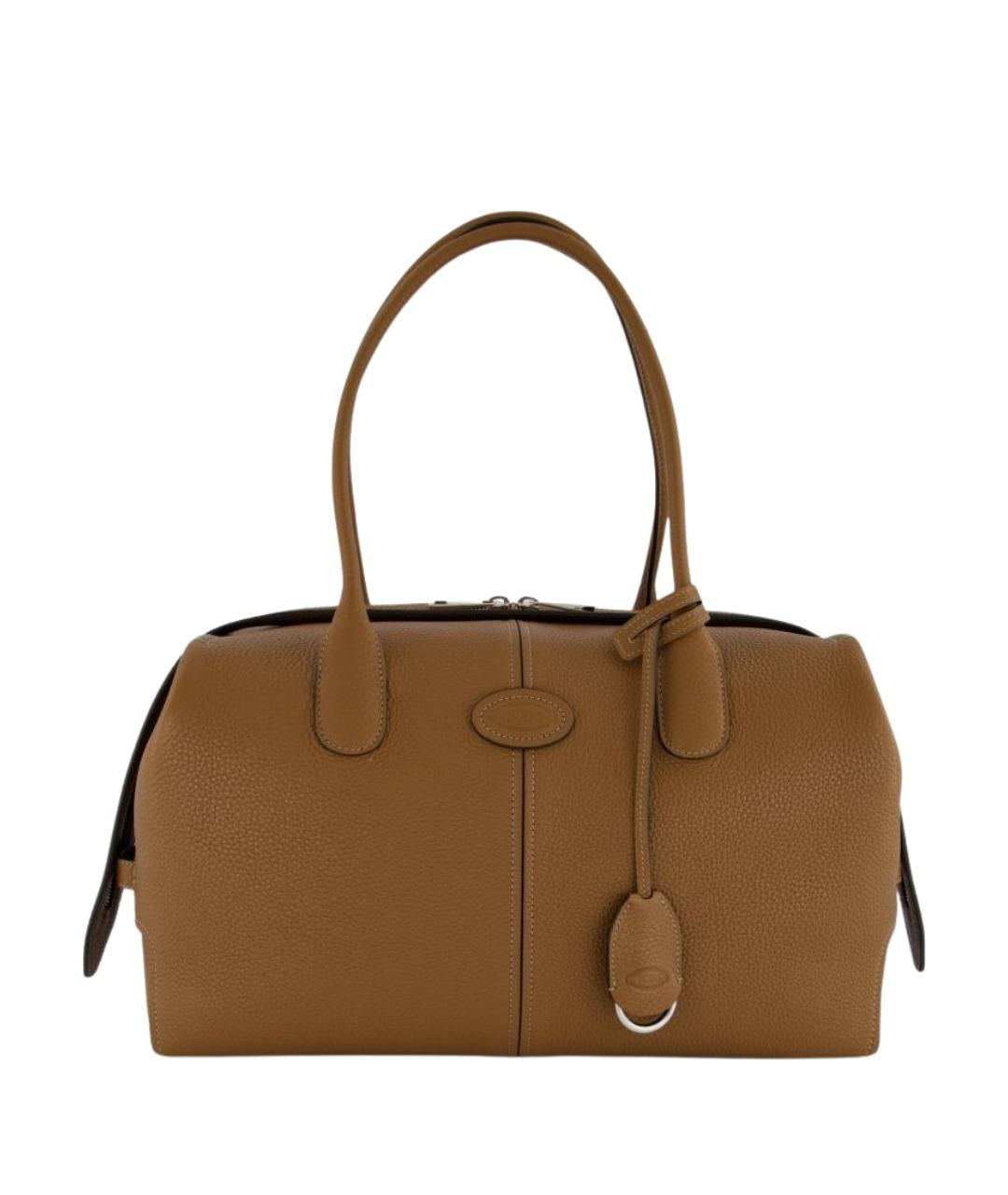 TOD'S Коричневая кожаная сумка тоут, фото 1