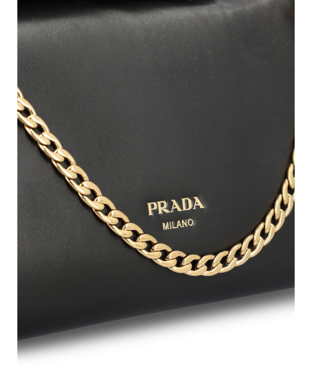 PRADA Черная кожаная сумка через плечо, фото 4