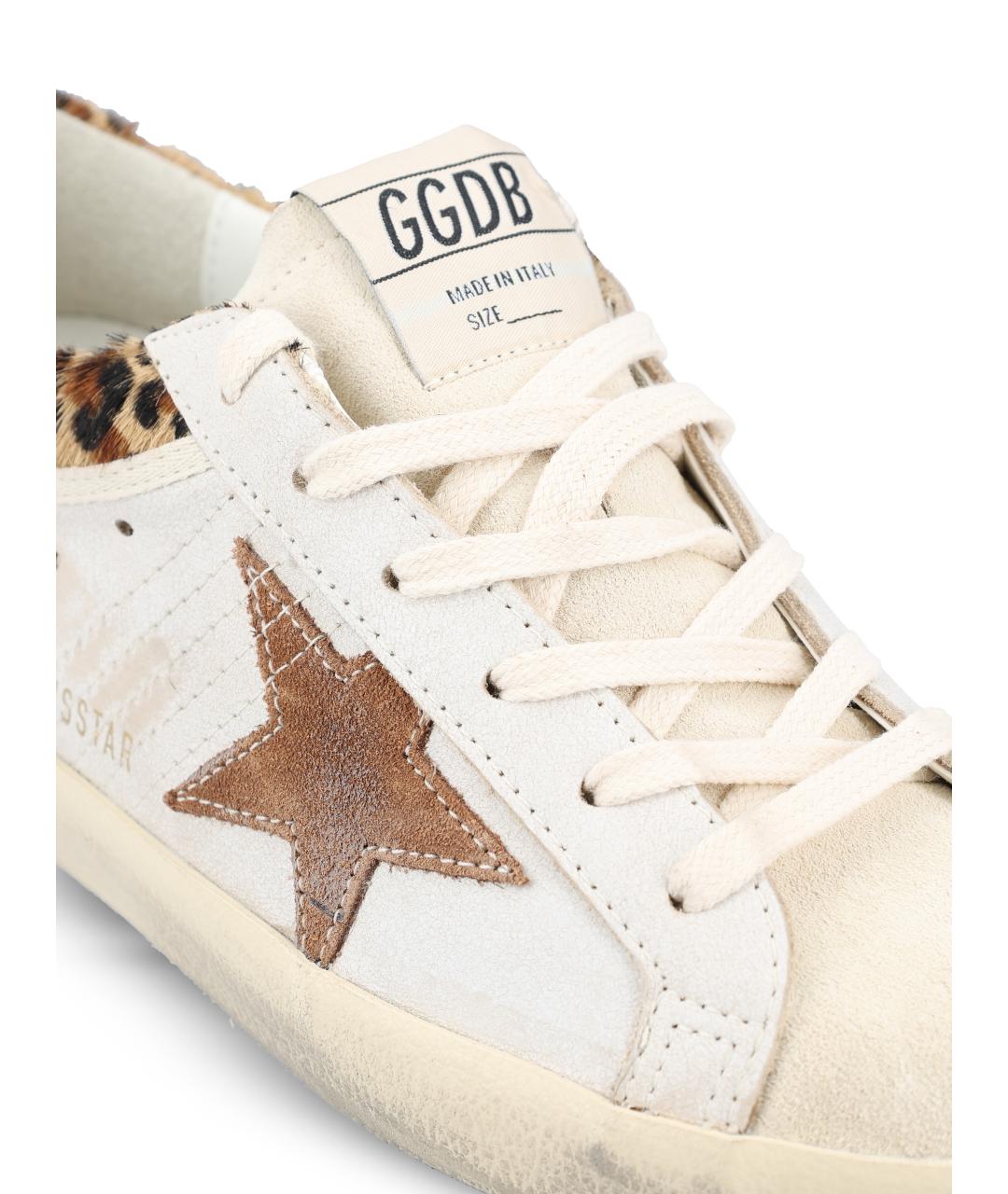GOLDEN GOOSE Белые кожаные кеды, фото 4