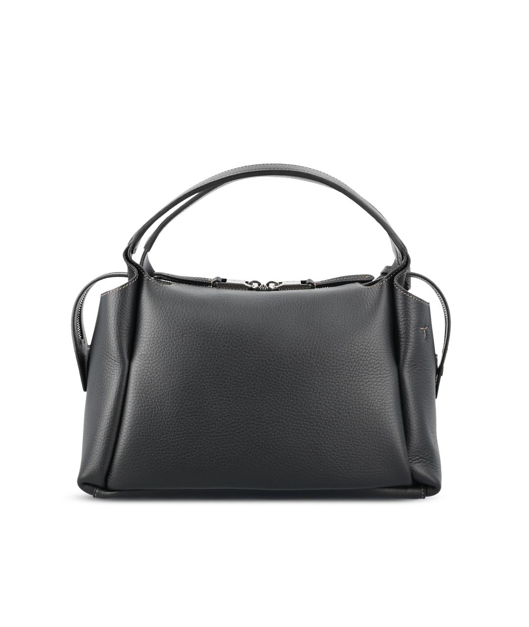 TOD'S Черная кожаная сумка тоут, фото 2