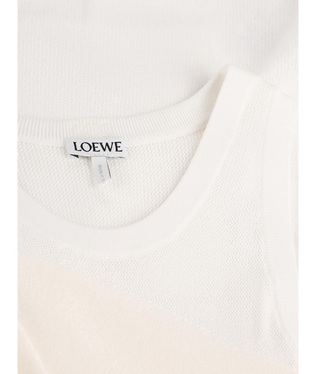 LOEWE Белая вискозная майка, фото 3