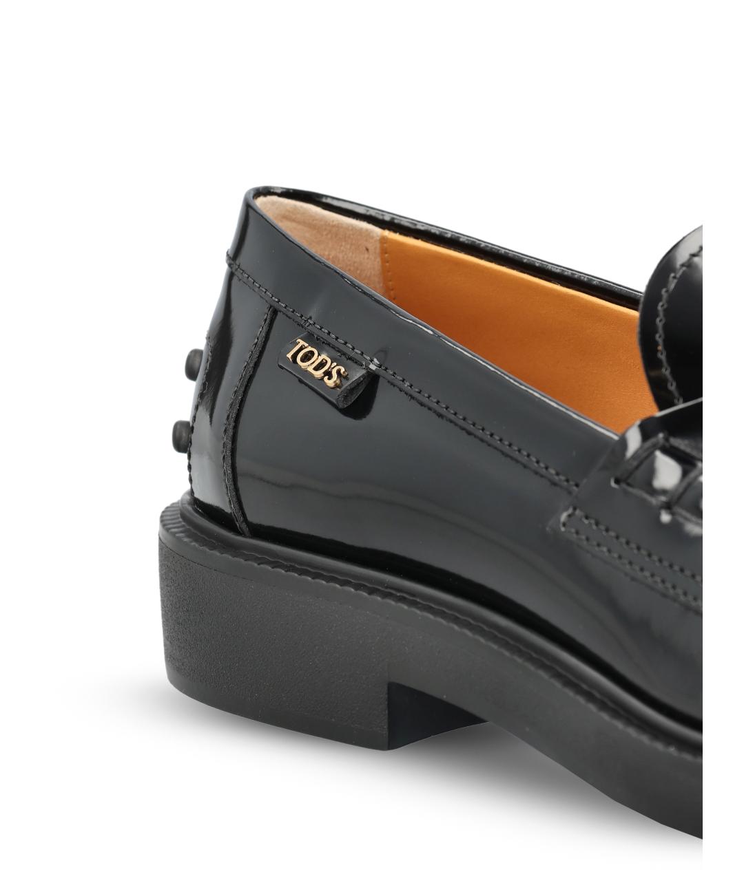 TOD'S Черные кожаные ботинки, фото 4