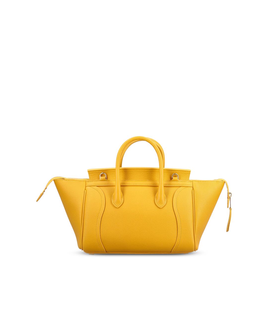 CELINE Оранжевая кожаная сумка тоут, фото 2