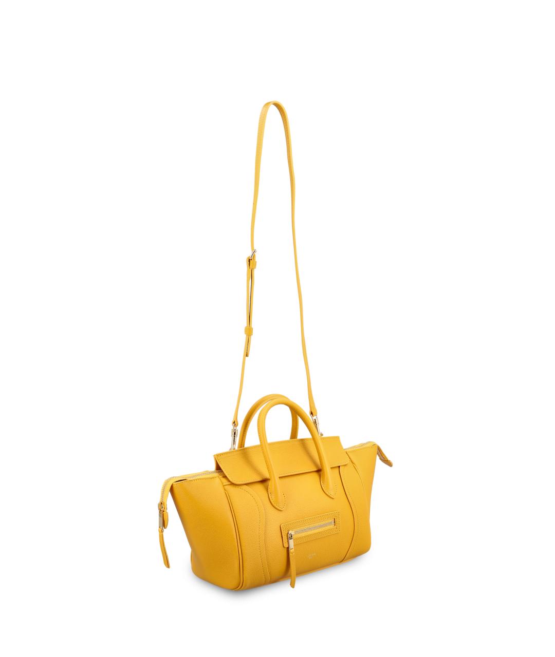 CELINE Оранжевая кожаная сумка тоут, фото 3