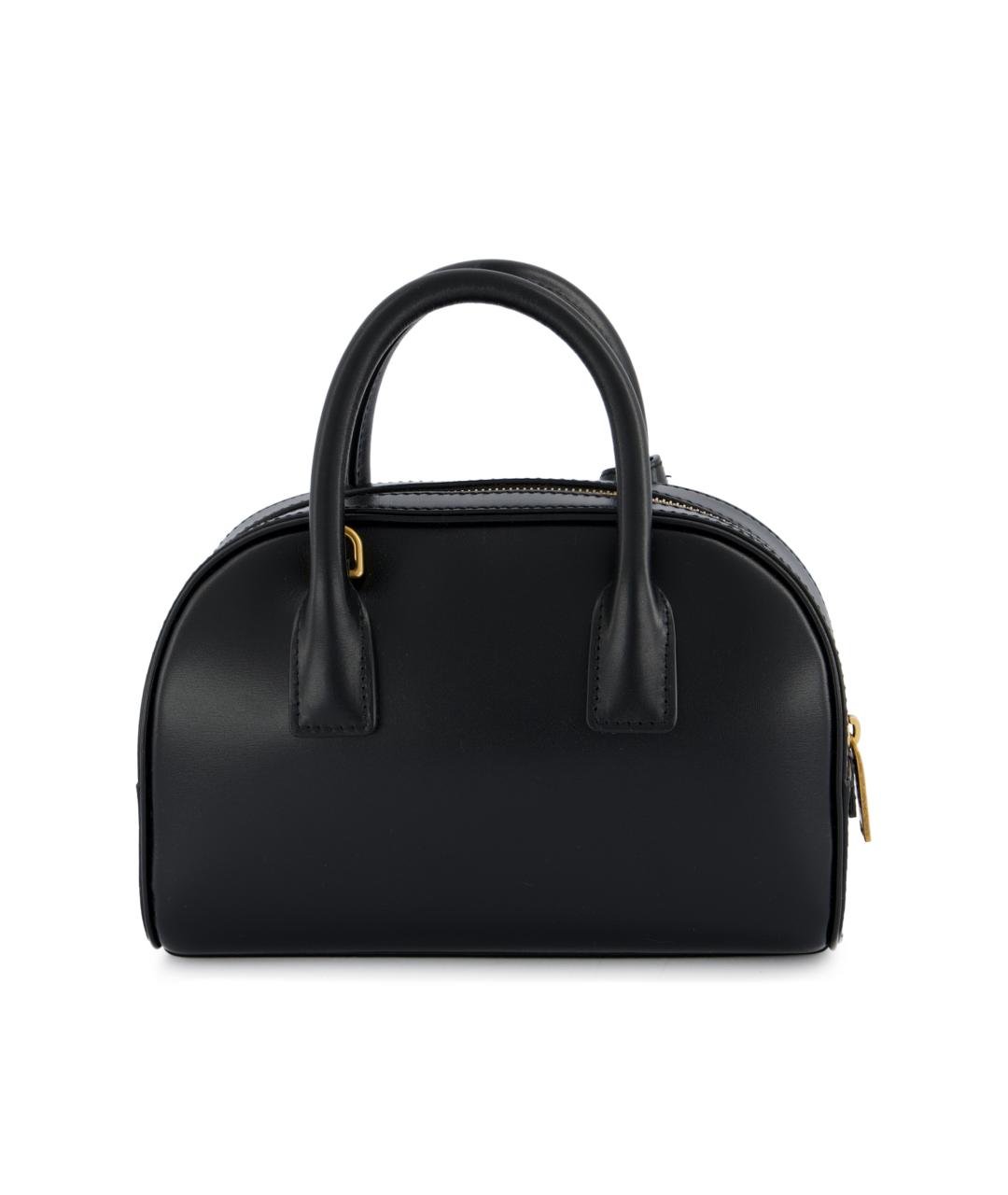 SAINT LAURENT Черная кожаная сумка с короткими ручками, фото 2