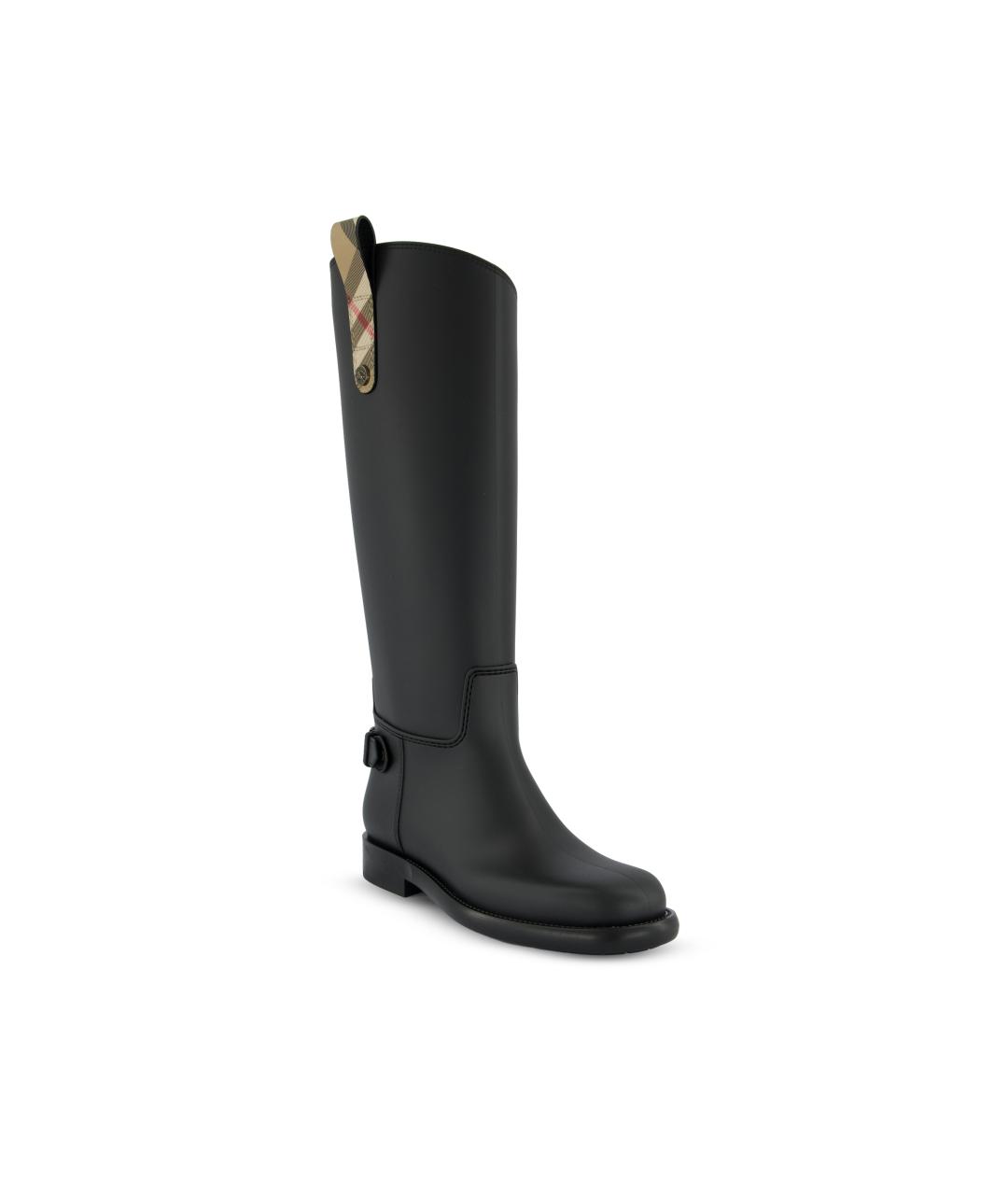 BURBERRY Черные резиновые сапоги, фото 2