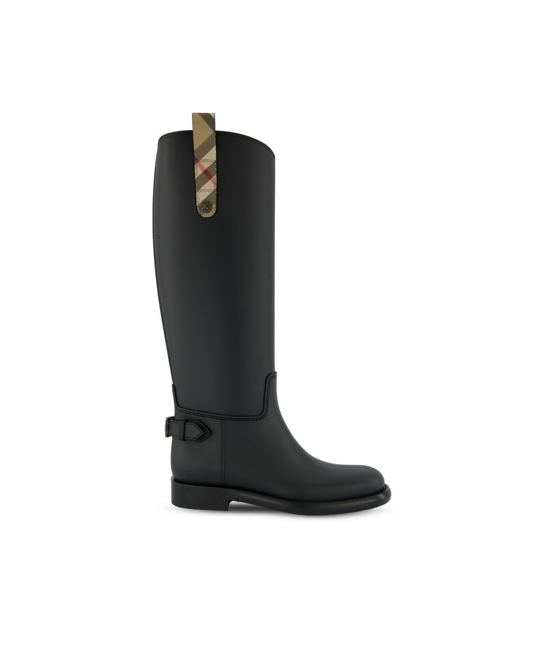 BURBERRY Черные резиновые сапоги, фото 5