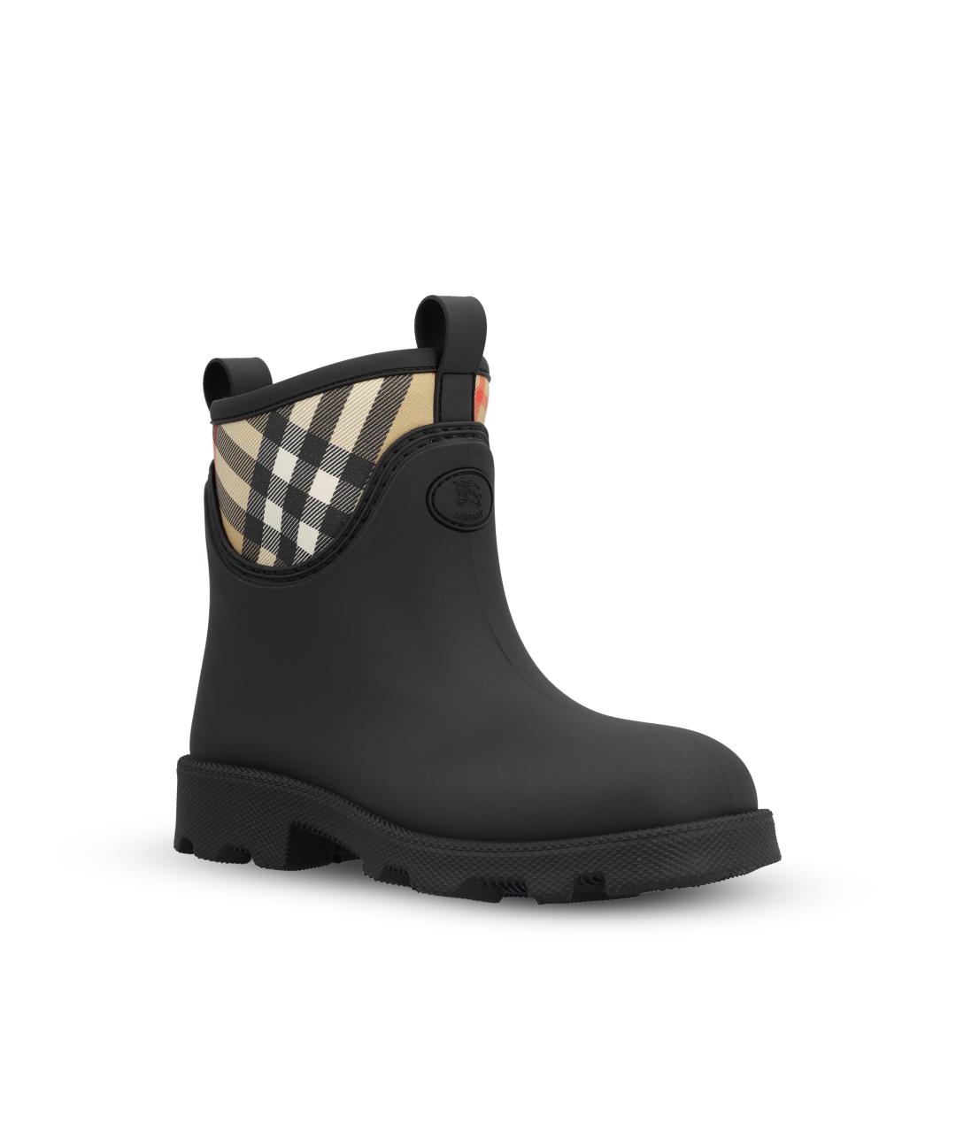 BURBERRY Черные резиновые сапоги, фото 2