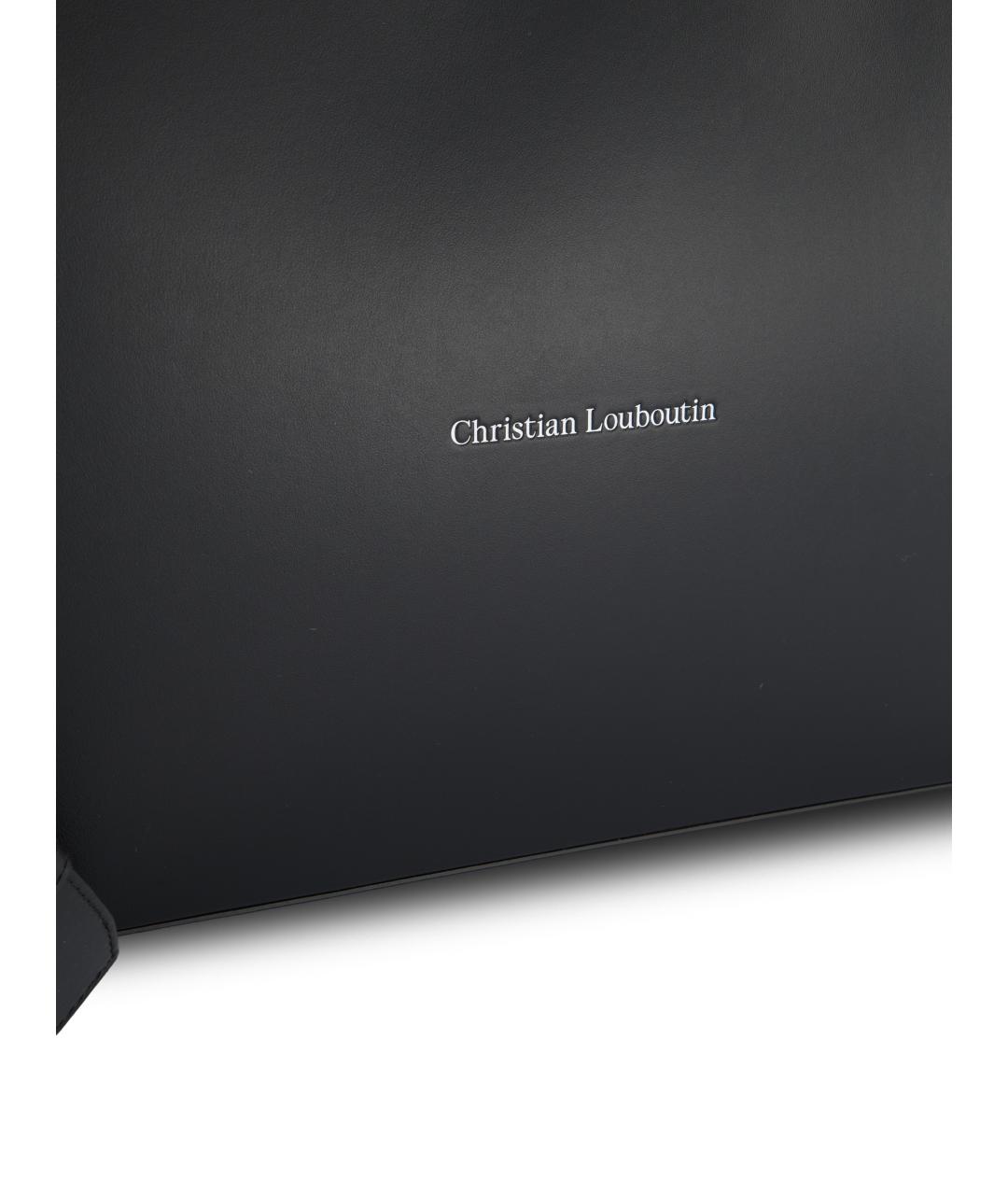 CHRISTIAN LOUBOUTIN Черный кожаный портфель, фото 4