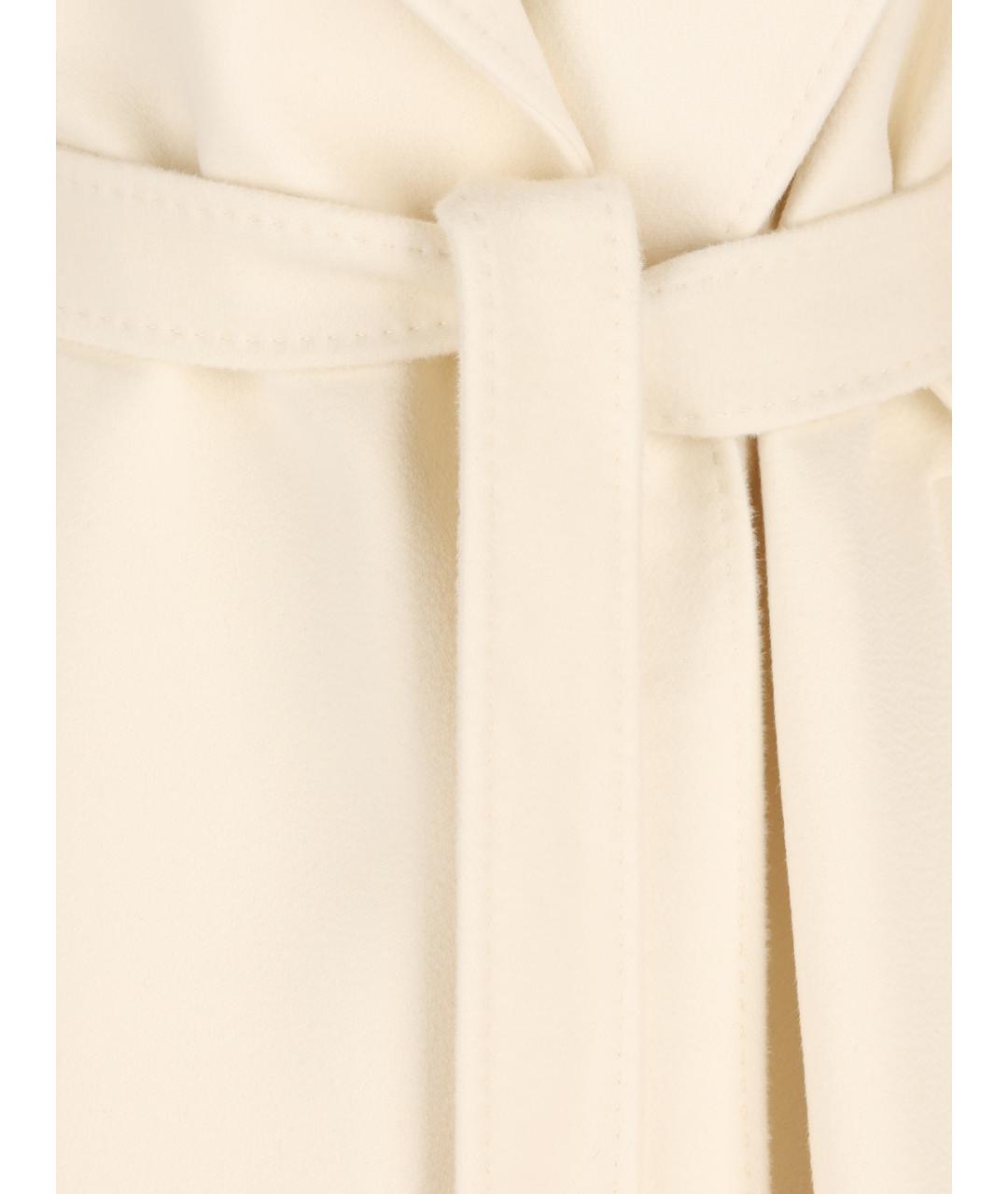 MAX MARA STUDIO Белое шерстяное пальто, фото 3