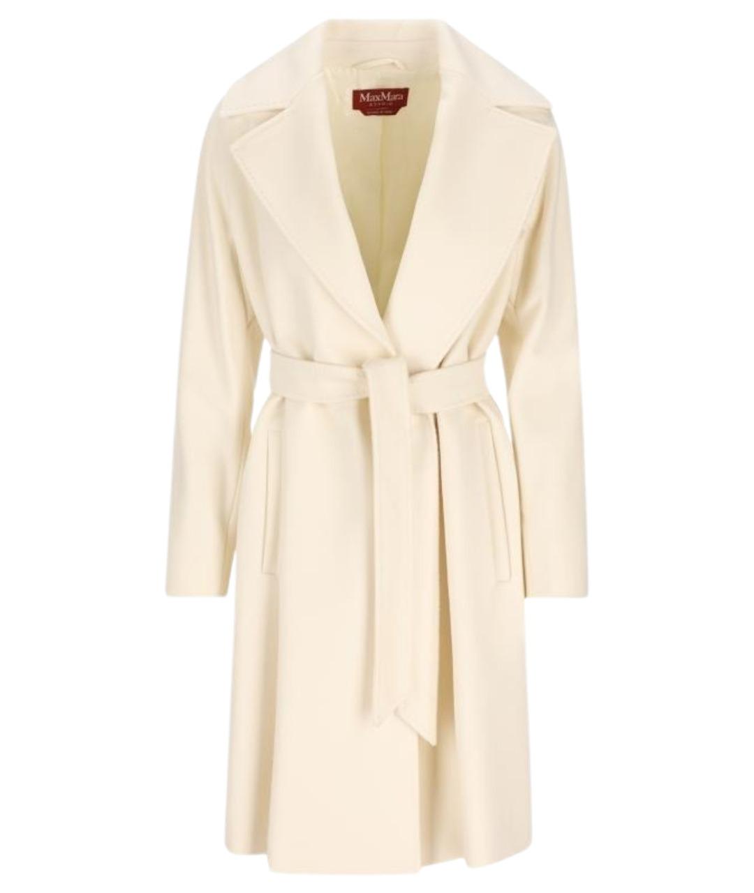MAX MARA STUDIO Белое шерстяное пальто, фото 1