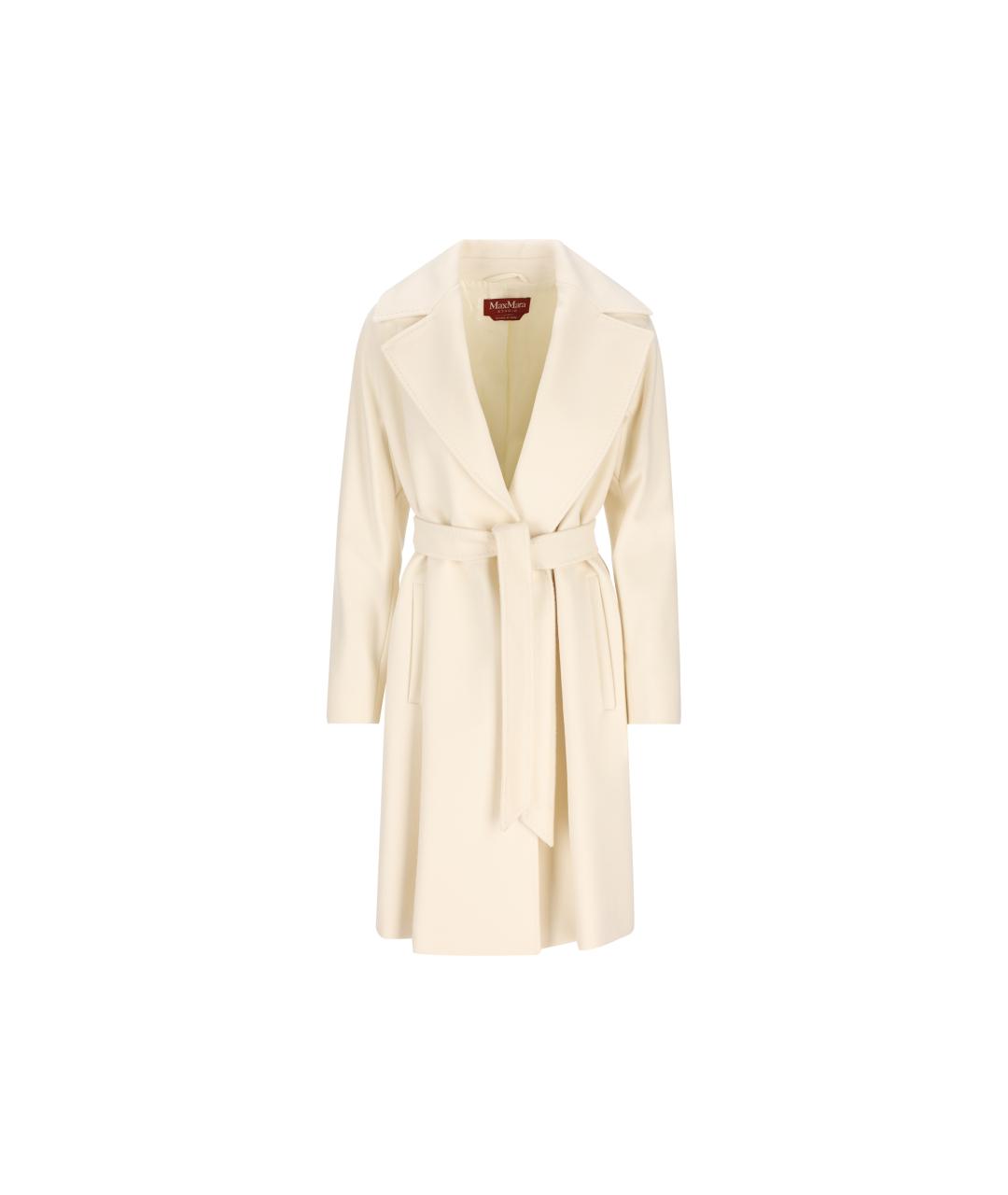 MAX MARA STUDIO Белое шерстяное пальто, фото 5